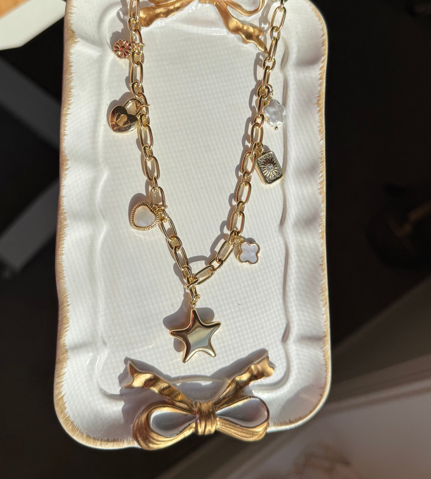 Nantucket Nights Puffy Star Necklace
