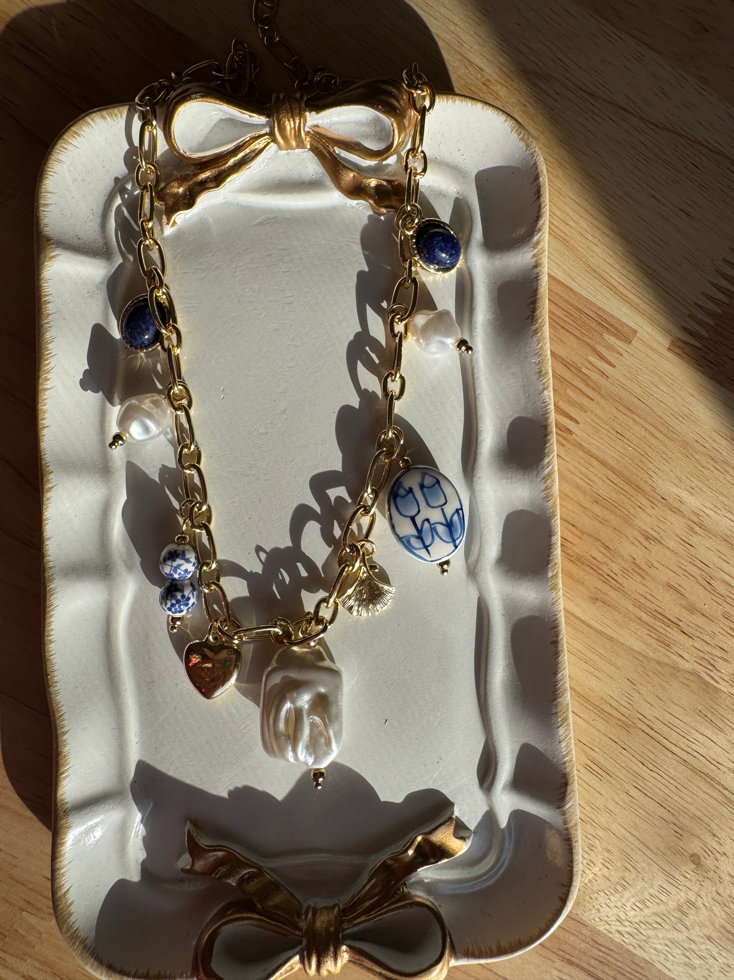 Nantucket Nights Pearl Drop Charm Necklace