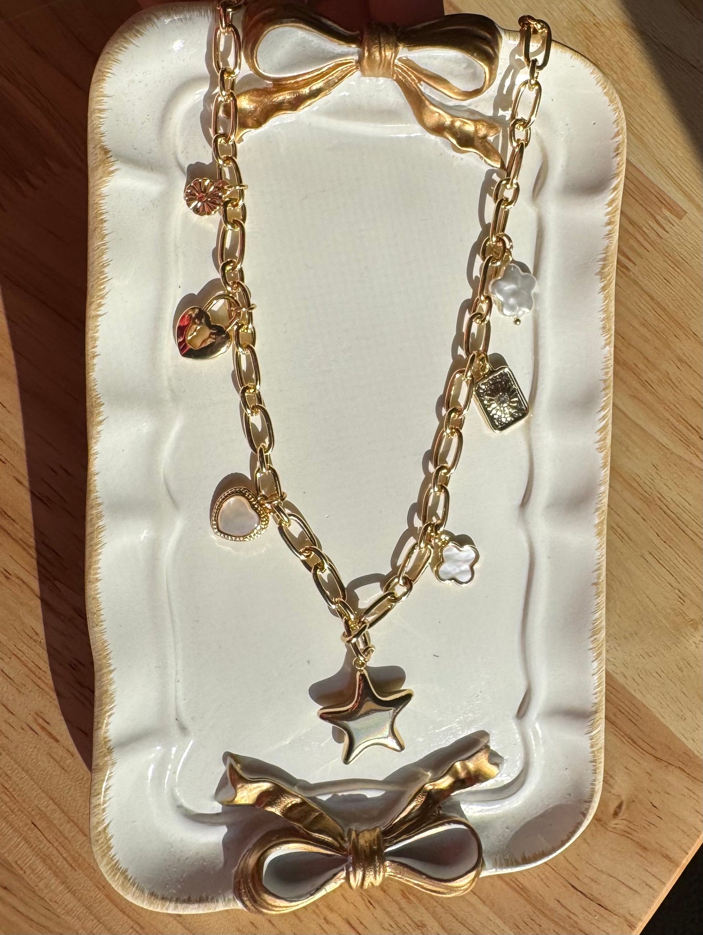 Nantucket Nights Puffy Star Necklace