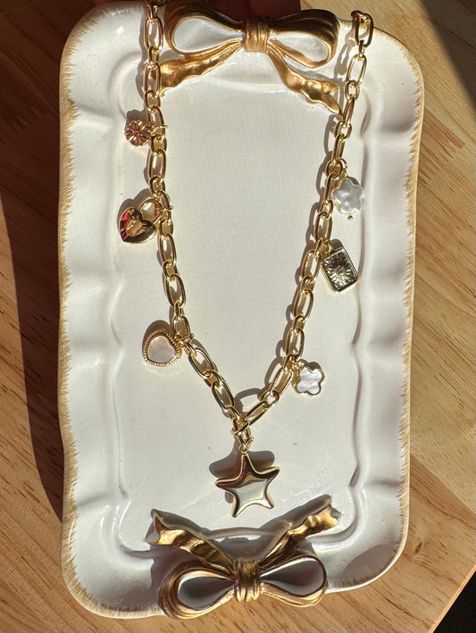Nantucket Nights Puffy Star Necklace
